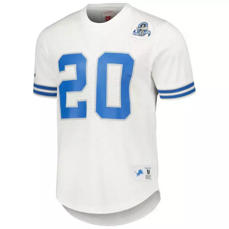 Maillot NFL Vintage Barry Sanders Detroit Lions N&N Mesh Blanc
